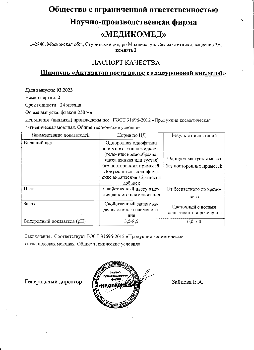 Паспорт №022023